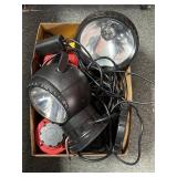 COLLECTION OF SPOTLIGHTS, FLASHLIGHTS, LANTERNS