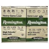 100 RDS REMINGTON .20 GA SHOTGUN SHELLS