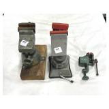 (3) SMALL BENCH TOP VISES