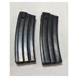 (2) RUGER MINI-14 STEEL 30 ROUND MAGAZINES