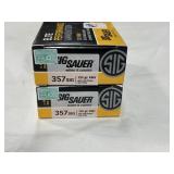 100 RDS SIG SAUER .357 SIG AMMO 125 GR FMJ