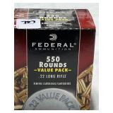 550 RDS FEDERAL .22 LR AMMO