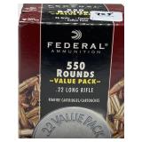550 RDS FEDERAL .22 LR AMMO