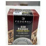 550 RDS FEDERAL .22 LR AMMO