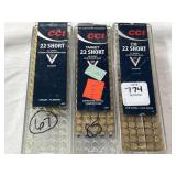 APPROX. 200 RDS CCI .22 SHORT AMMO