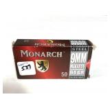 50 RDS MONARCH 9MM MAKAROV 94 GR FMJ AMMO