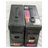 (2) METAL AMMO BOXES