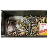 METAL ARMY AMMO CAN W/ ASSTD LOOSE AMMO -
