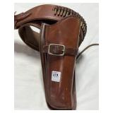 GEORGE LAWRENCE .22 CAL REVOLVER LEATHER HOLSTER &