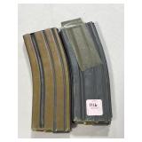 (2) 30 ROUND ALUMINUM AR-15/M16 MAGAZINES - LOADED