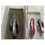 (3) SWISS ARMY STYLE KNIVES