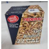 550 RDS FEDERAL .22 CAL AMMO - 36 GR HOLLOW POINT