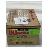 20 RDS HORNADY CRITICAL DEFENSE .44 SPL AMMO -