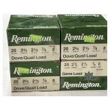 100 RDS REMINGTON .20 GA SHOTGUN SHELLS