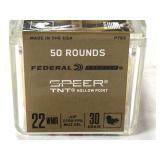 50 RDS FEDERAL .22 WMR AMMO