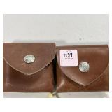 (2) SMALL SMITH & WESSON LEATHER AMMO POUCHES