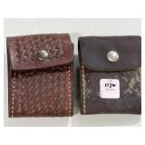 (2) LEATHER CARTRIDGE POUCHES -