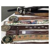 COLLECTION OF BELTS & BUCKLES -