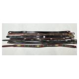 (7) BELTS - VARYING STYLES & SIZES -
