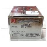 20 RDS HORNADY .45 COLT AMMO 225 GR FTX