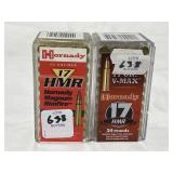 100 RDS HORNADY .17 HMR AMMO