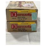 40 RDS HORNADY .243 WIN AMMO 100 GR BTSP