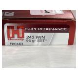 20 RDS HORNADY .243 WIN AMMO 95 GR SST