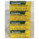 APPROX. 74 RDS REMINGTON CORE-LOKT 30-30 WIN AMMO-