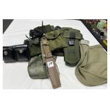 U.S. MILITARY WEB GEAR W/ GERBER SURVIVAL KNIFE -
