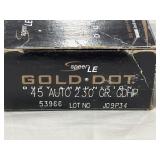 50 RDS GOLD DOT .45 AUTO AMMO 230 GR GDHP