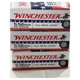 60 RDS WINCHESTER 5.56MM AMMO 55 GR FMJ