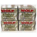 APPROX. 200 RDS WOLF 7.62 x 39MM AMMO 124 GR HP