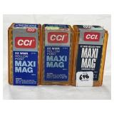 APPROX. 100 RDS CCI .22 WMR MAXI-MAG AMMO