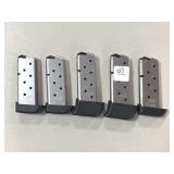 (5) KIMBER 9MM 6 ROUND MAGAZINES