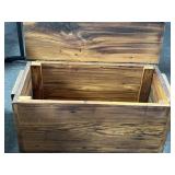 WOOD STORAGE TRUNK & BOYT SHOTGUN CASE -