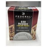 550 RDS FEDERAL .22 LR AMMO