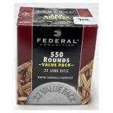 550 RDS FEDERAL .22 LR AMMO