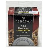 550 RDS FEDERAL .22 LR AMMO