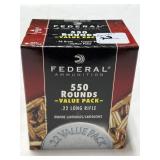 550 RDS FEDERAL .22 LR AMMO