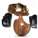 (4) ASSORTED LEATHER HOLSTERS