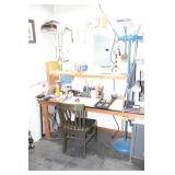 2-TIER WORK DESK/TABLE 90.5" x 25.5" x 30.5" WITH