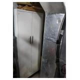 METAL CABINET (25.5"x 2"x 65") W/ INSIDE CONTENTS-