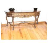 MAHOGANY ROCCO STYLE CONSOLE TABLE -