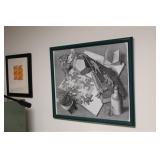 (7) PIECES OF WALL ART - FRAMED PUZZLE, OIL ON
