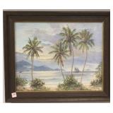 FRAMED PAINTING "TROPICAL LANDSCAPES" BY -