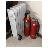 HEATER & (2) FIRE EXTINGUISHERS