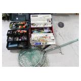 (3) TACKLE BOXES, VARIETY OF LURES & (2) FISHING