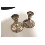 PAIR OF STERLING CANDLE HOLDERS
