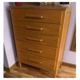 Maple, five drawer chest