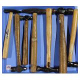 (7) HAMMERS - VARIOUS SIZES - BALL PEEN HAMMERS